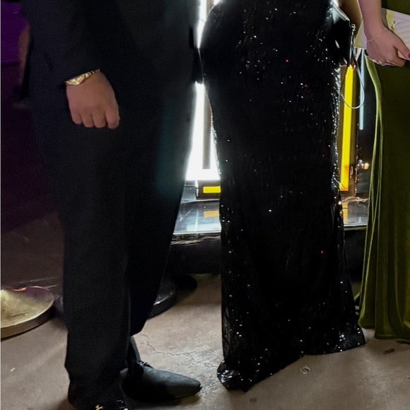 Fashion Nova Black Sequin Prom Dress - Picture 2 of 2